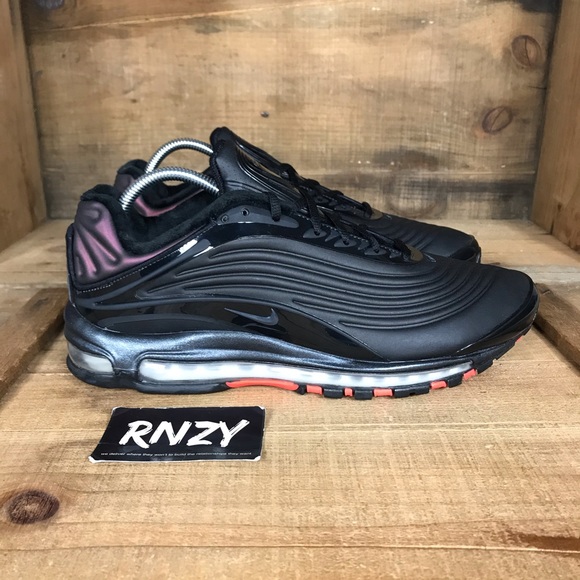 air max deluxe black crimson